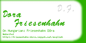 dora friesenhahn business card